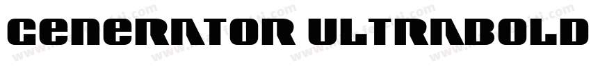 Generator UltraBold字体转换